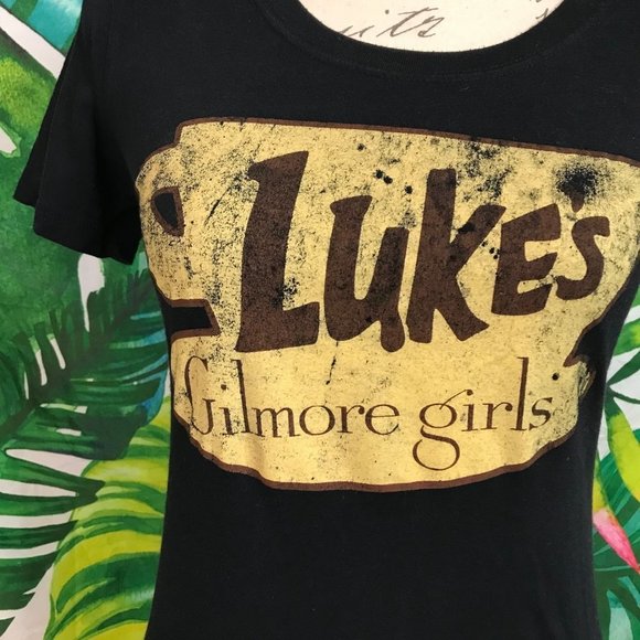 Euc Ripple Junction Juniors Small Gilmore Girls Luke's Logo Black T Shirt - Picture 5 of 7